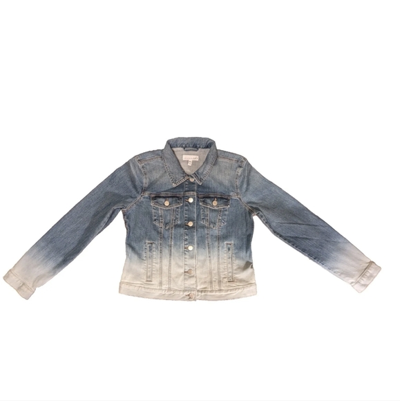 NWOT Loft Dip Dye Modern Denim Jean Jacket, Size Medium * Never Worn - Picture 3 of 7